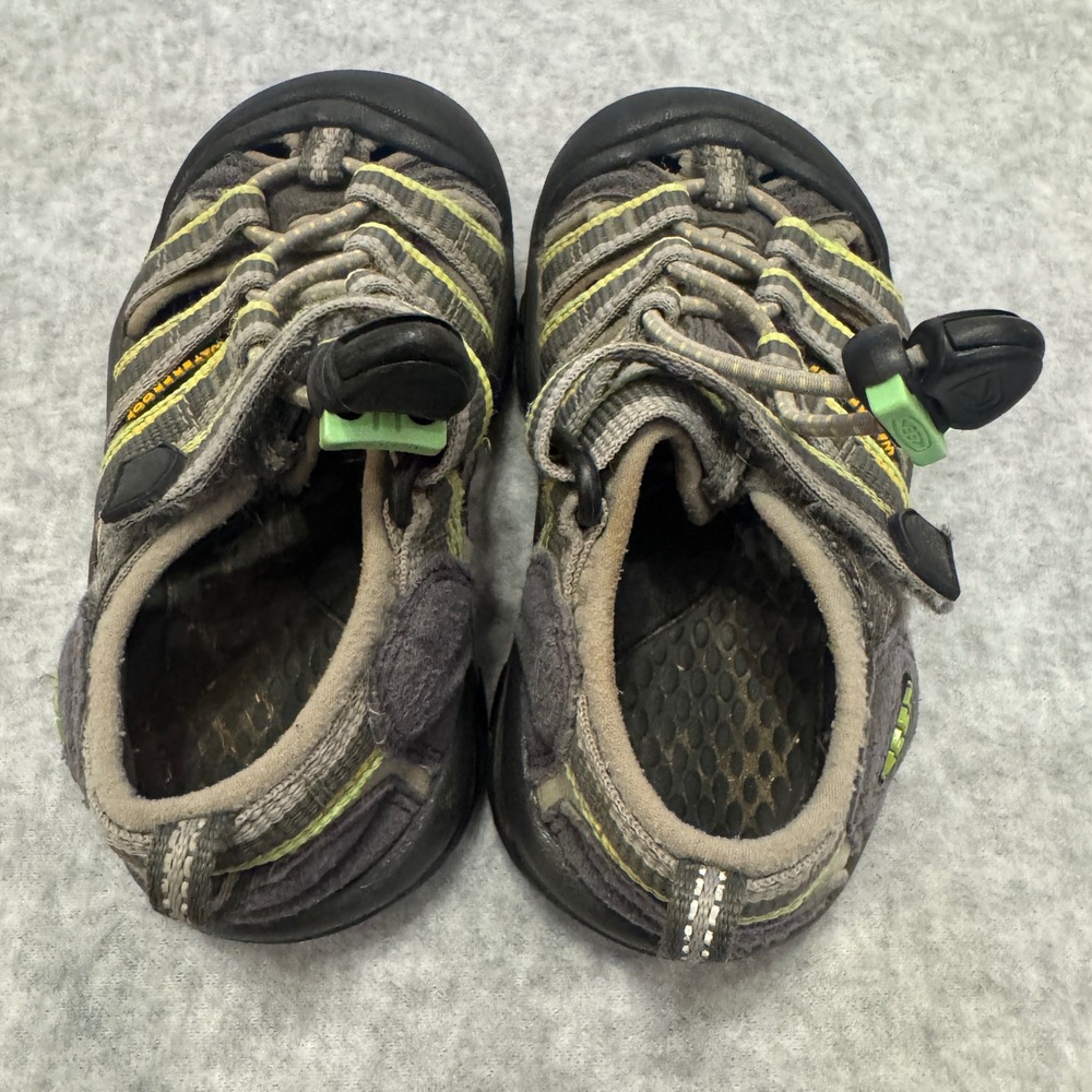 Keen Kids Newport H2 Waterproof Sandals Gray Lime Green Hiking Shoes Size 10/11 - Picture 2 of 7